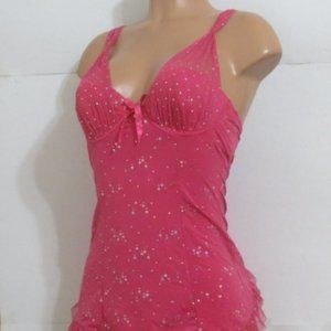 Victoria's Secret Babydoll Pink/Silver Sequin 34B